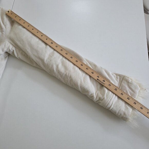 Women's Cream Faux Fur Trim Hooded Coat - Picture 6 of 16